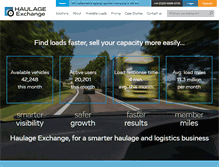 Tablet Screenshot of haulageexchange.co.uk